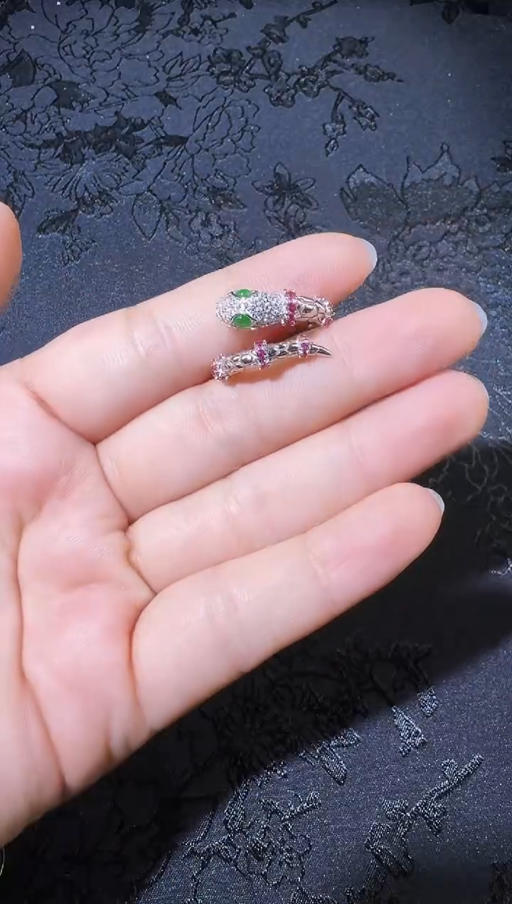 【闪购商品】翡翠戒指银S925镶嵌戒指