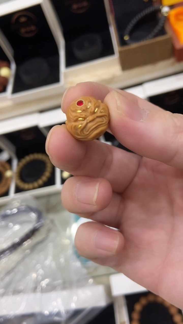 菩提散珠猴头雕刻镶嵌恶僧单珠配饰