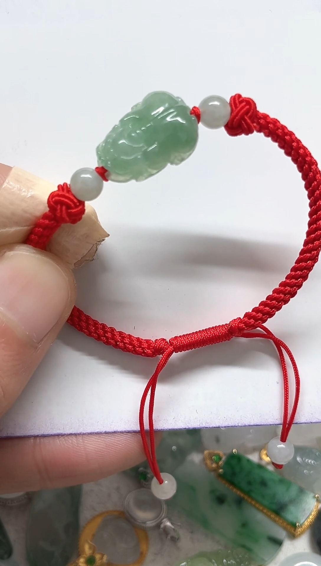 【闪购商品】翡翠手绳未镶嵌天然缅甸A货翡翠手绳