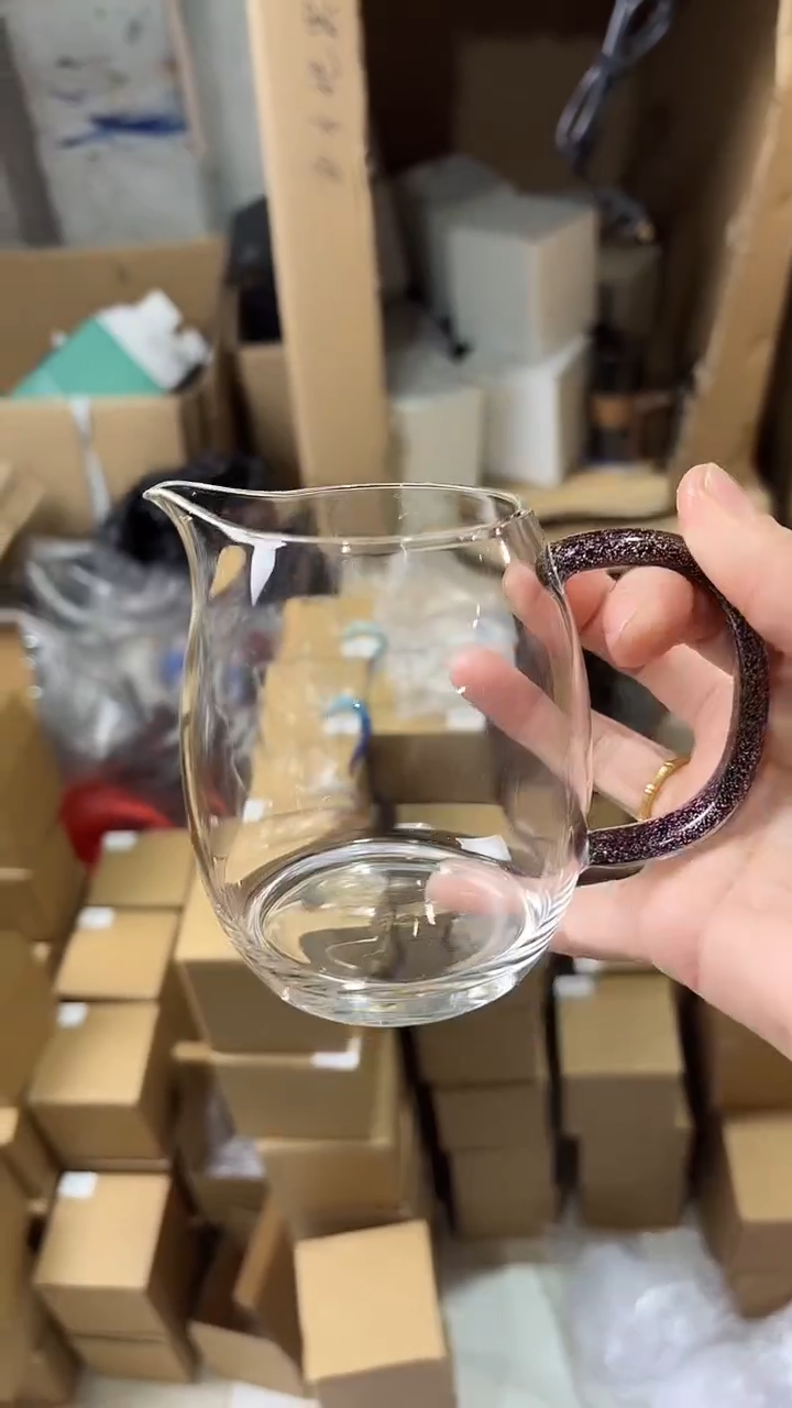 手工艺品玻璃诚然公杯 紫金