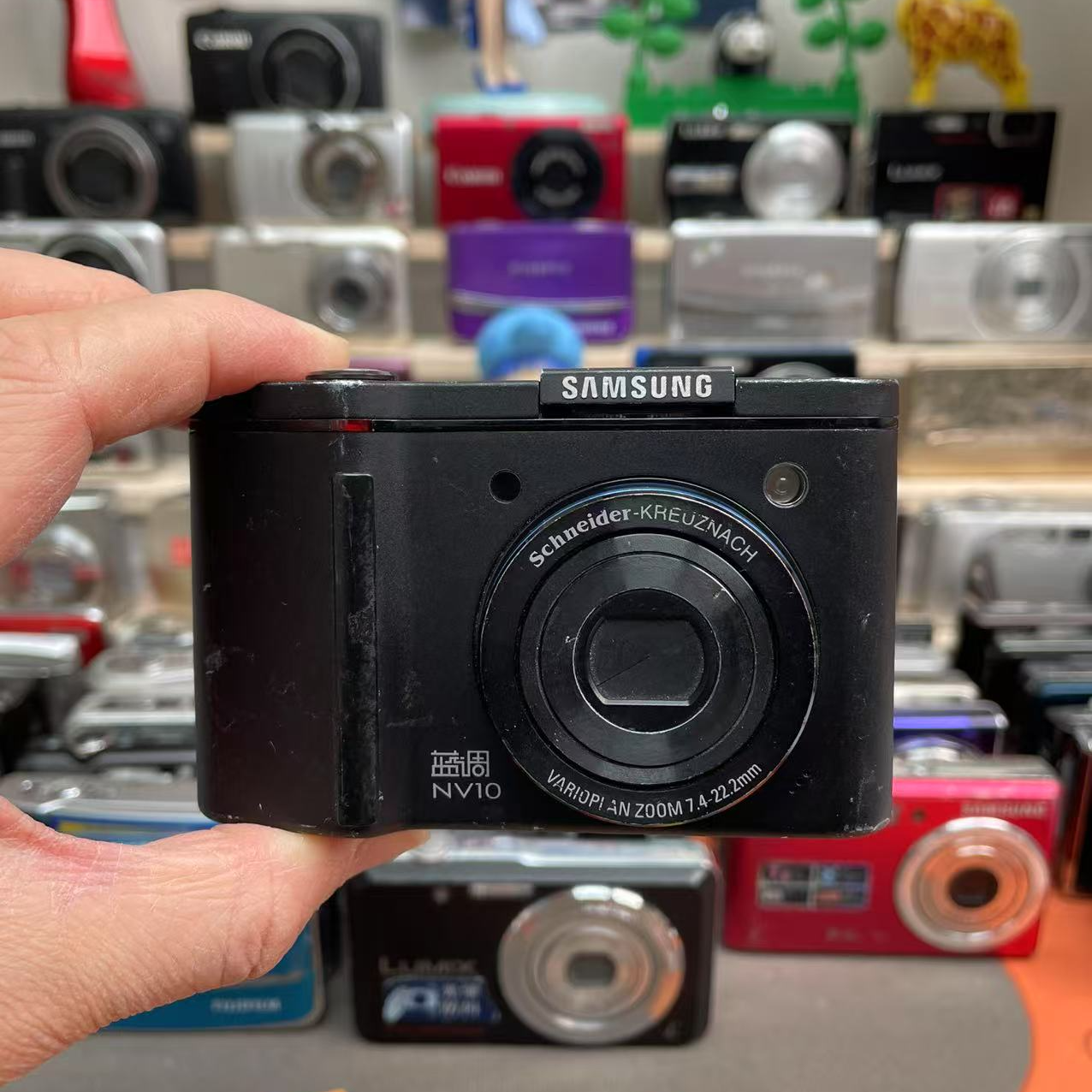 9新 Samsung/三星 蓝调NV10 全套配件 数码CCD相机 福利价