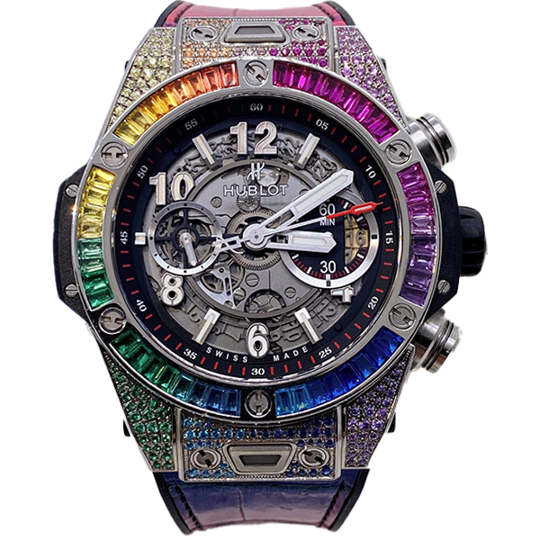 99新 Hublot/宇舶表 老佛爷/宇舶411后钻/自动/单表/45mm