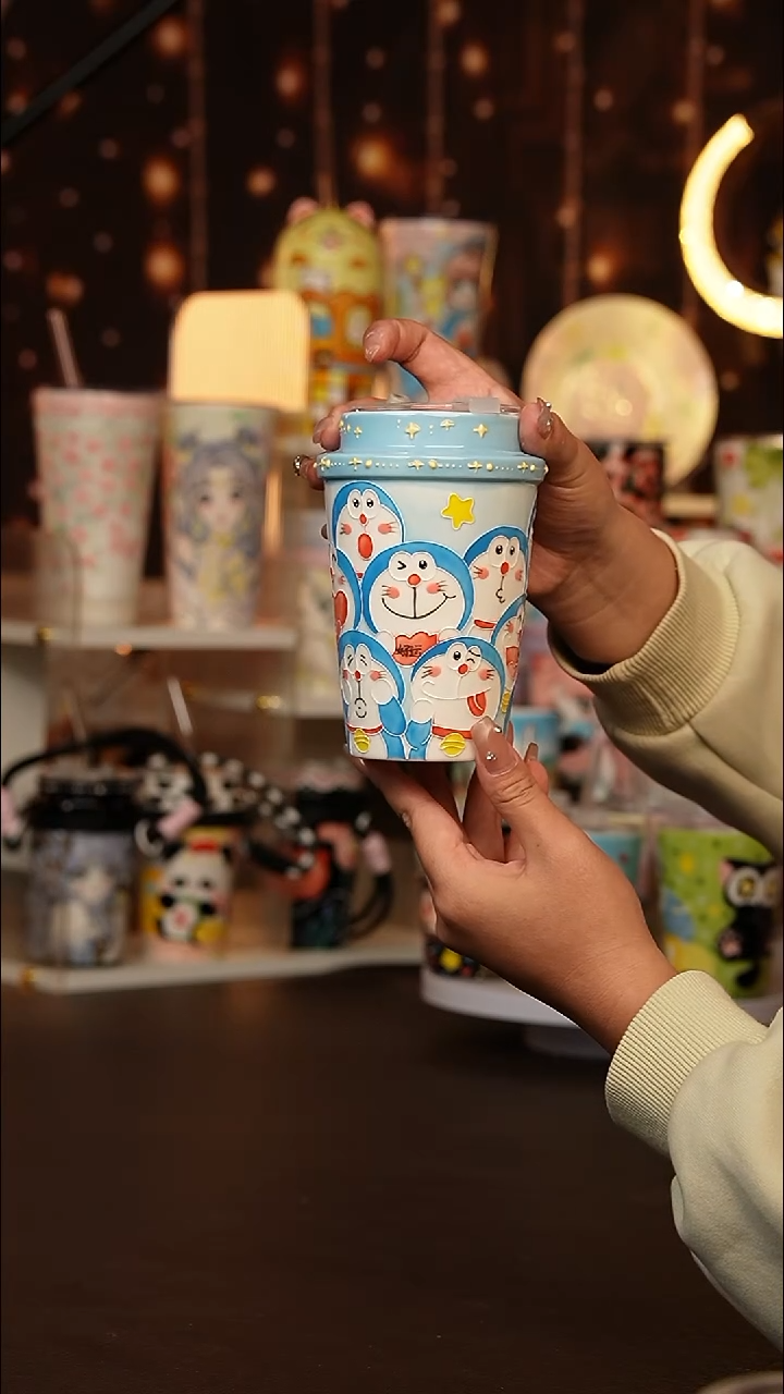 (玉泥）景德镇手工手绘文创陶瓷杯