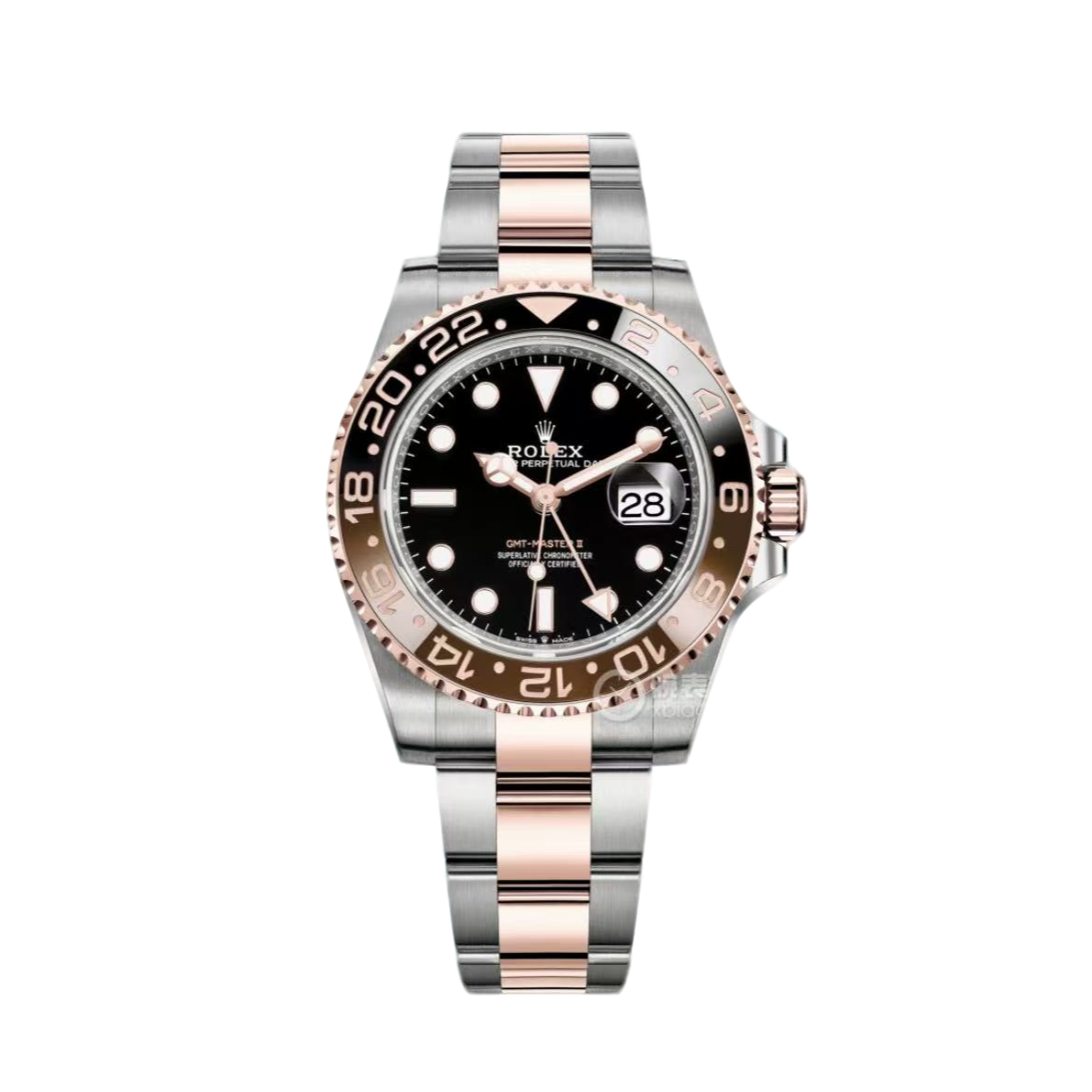 99新 Rolex/劳力士 格林尼治型40mm男士自动机械  间金沙士圈