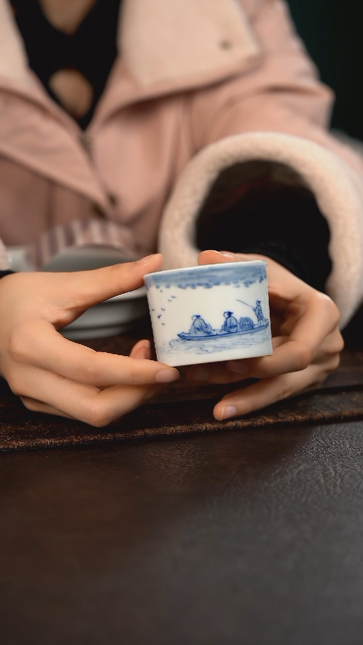 【闪购商品】杯HLX陶瓷山水小直口杯841号