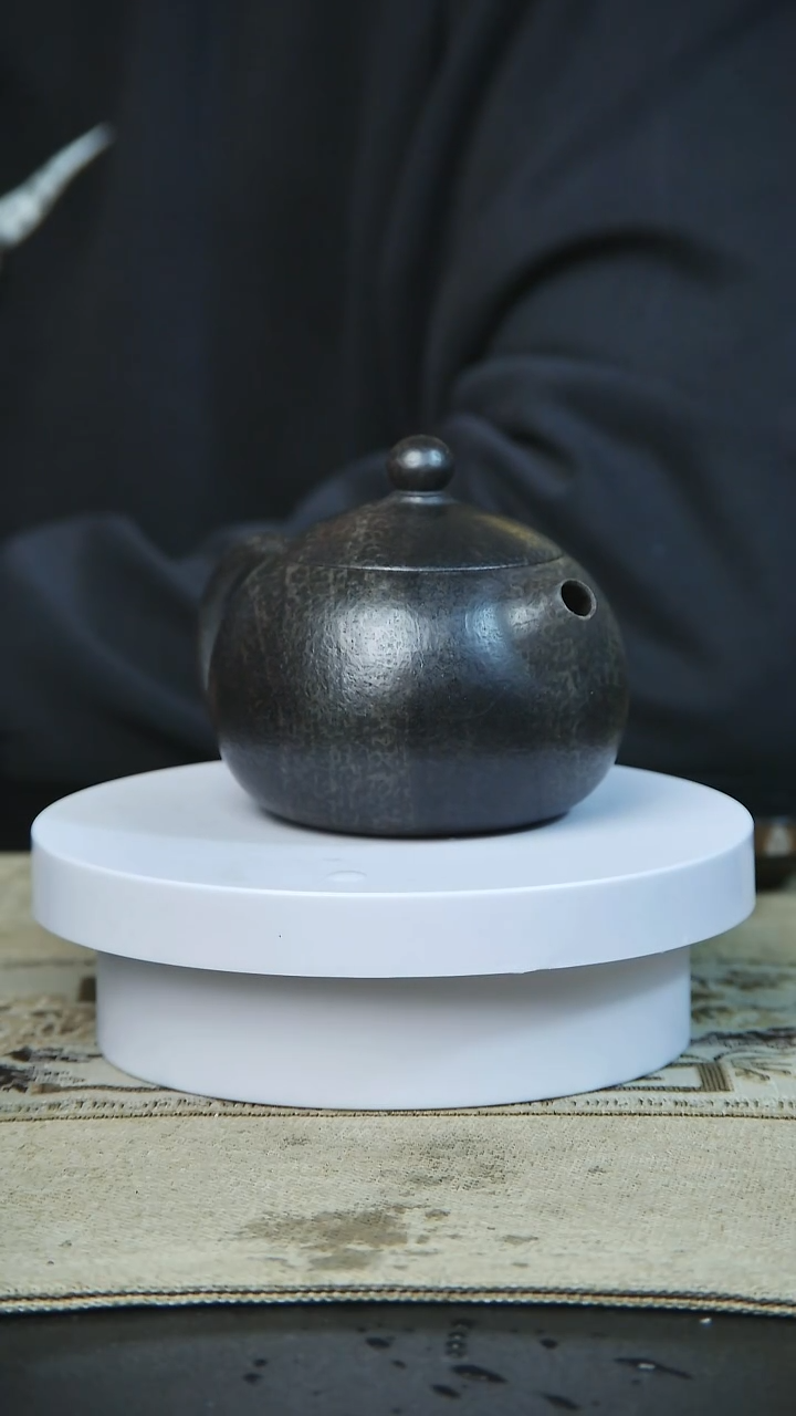 蓝*黑冰碛岩纯手工茶壶