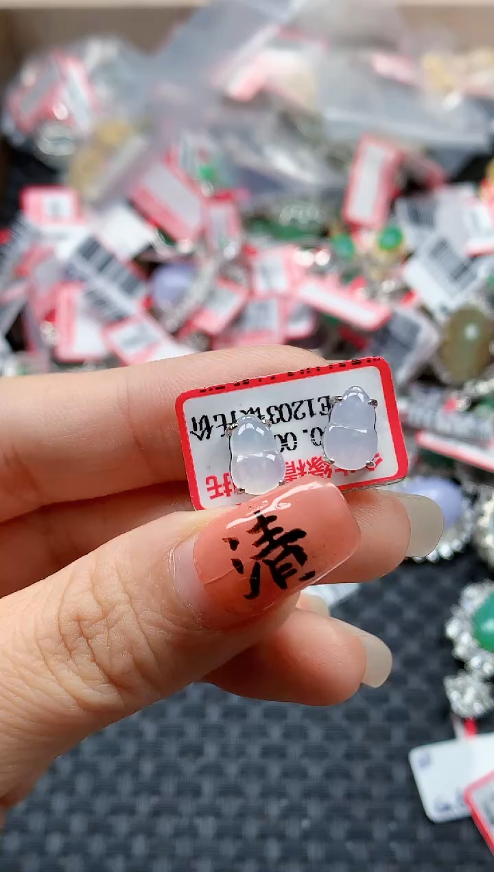 银S925镶嵌戒指翡翠天然A货缅甸翡翠