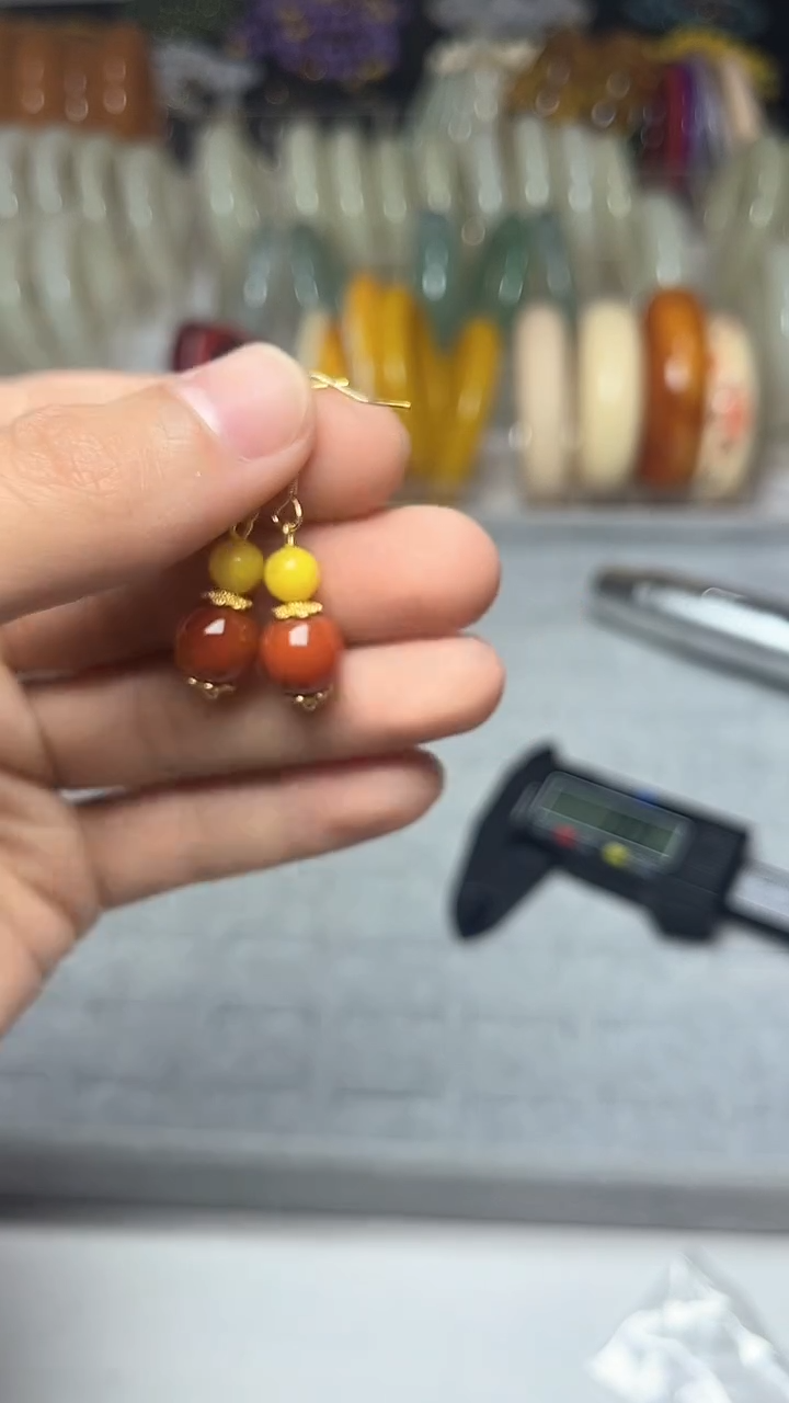 【闪购商品】南红玛瑙耳饰合金耳钩