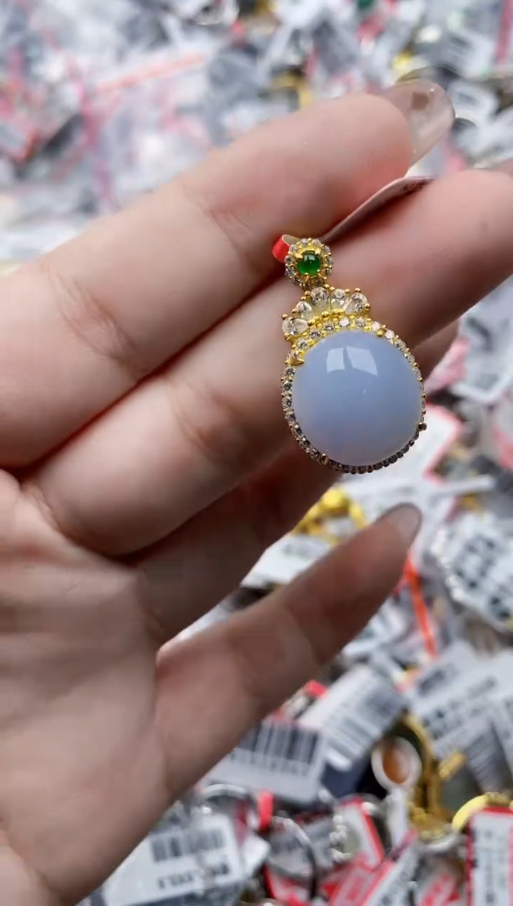 【闪购商品】翡翠戒指银S925镶嵌333333---2