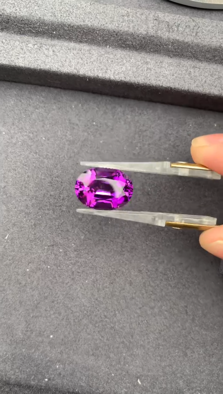 未镶嵌珠宝半成品紫晶10ct紫水晶  定制  GE