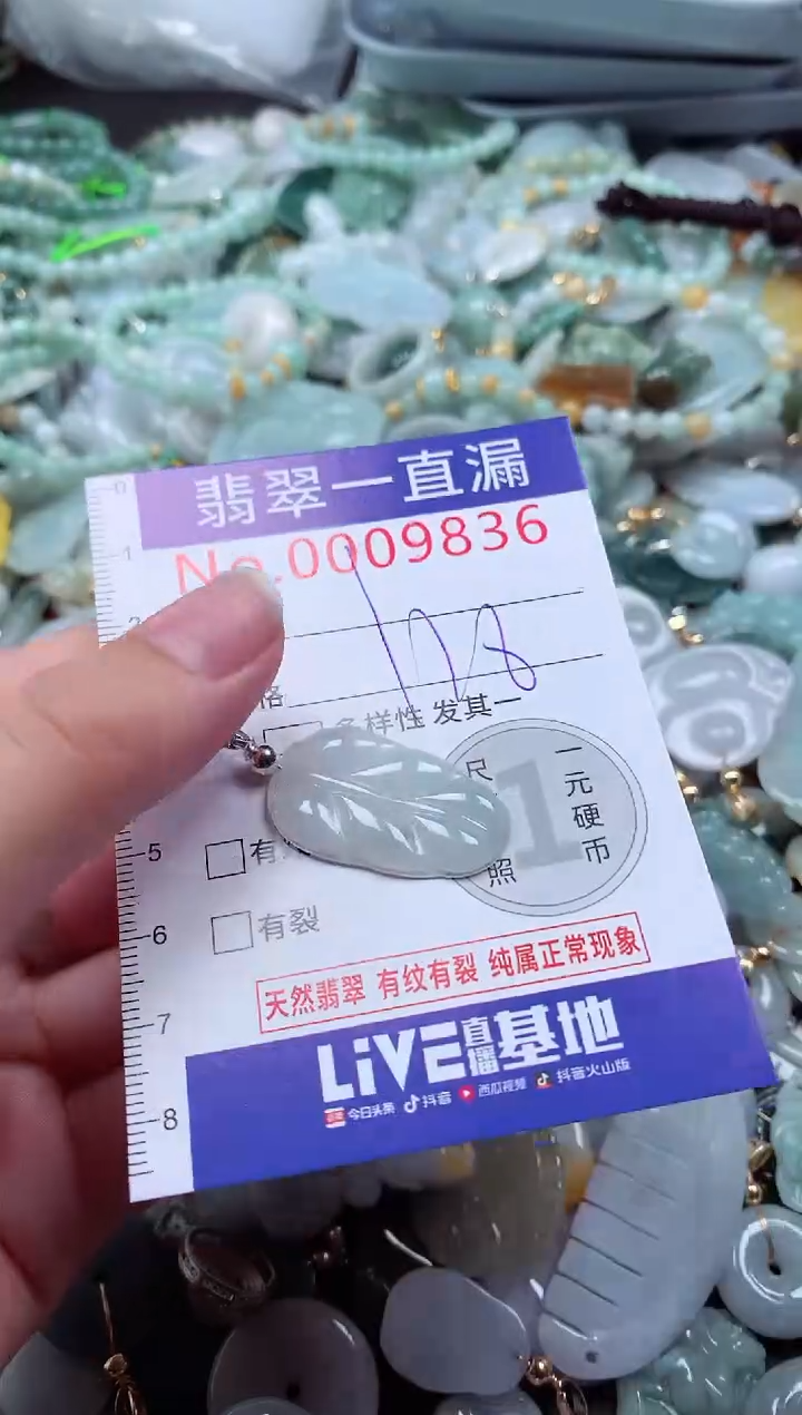 翡翠未镶嵌吊坠(不含链)9836