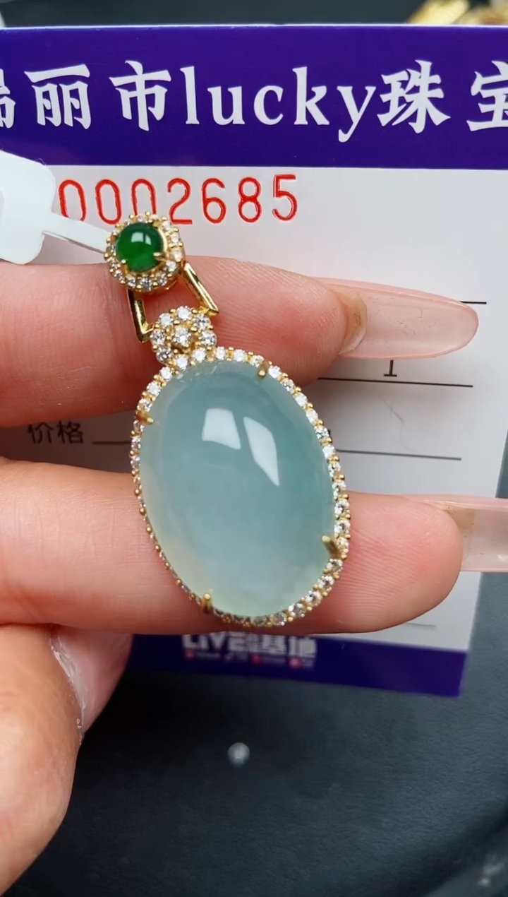 【闪购商品】翡翠颈饰银S925镶嵌2685