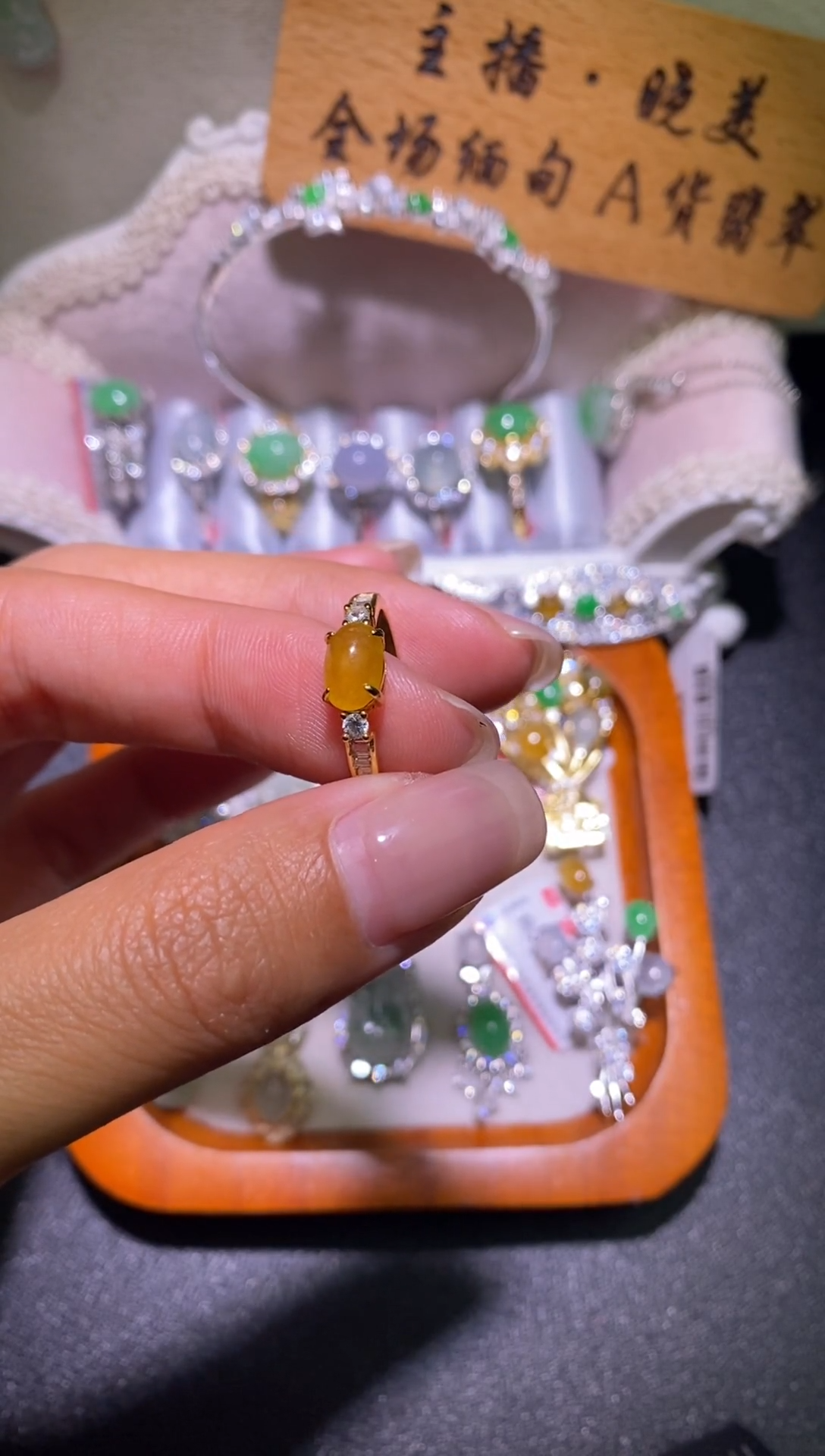 银S925镶嵌戒指翡翠008