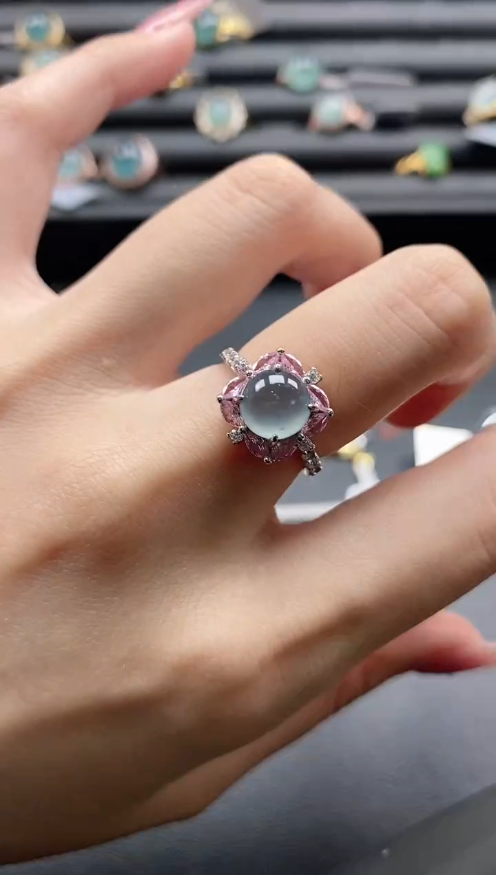 【闪购商品】翡翠戒指银S925镶嵌1111-