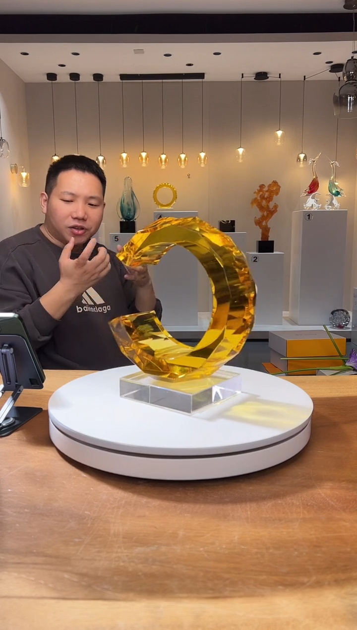 【闪购商品】茶宠巴比特美学 光影之环 琥珀金开口