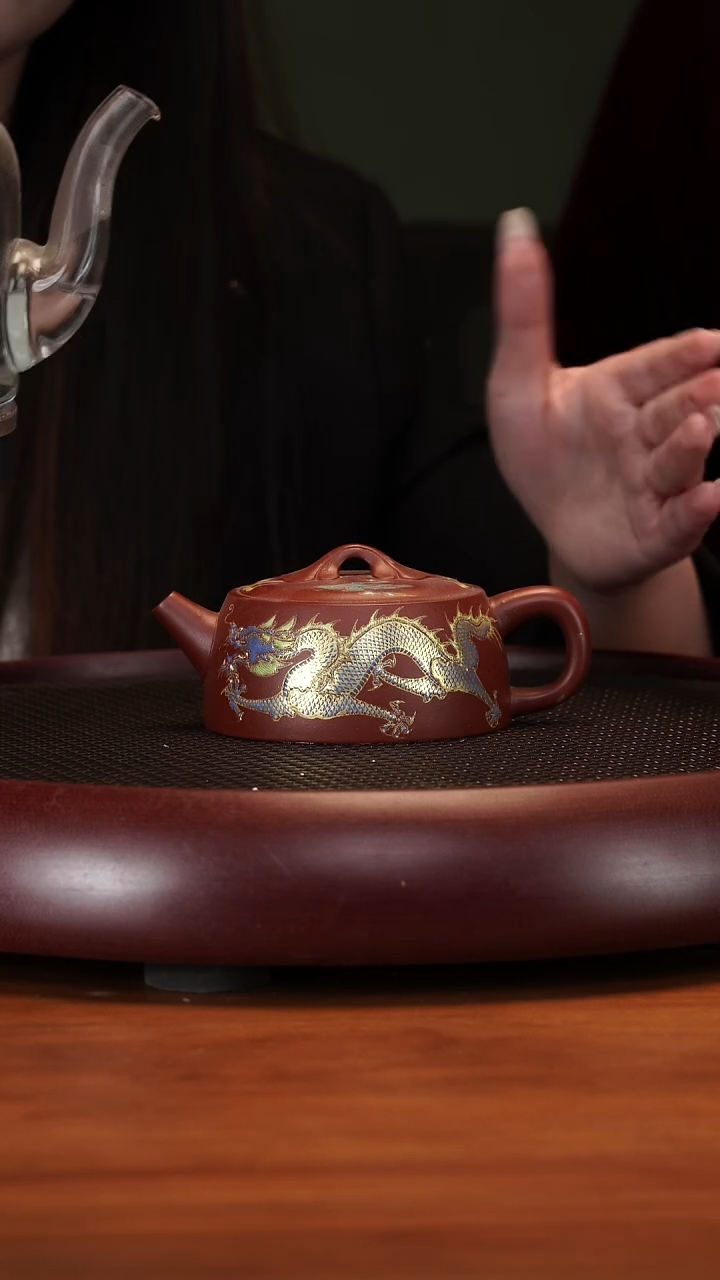 【闪购商品】紫砂茶壶2-90YJB如意井栏大红袍200cc