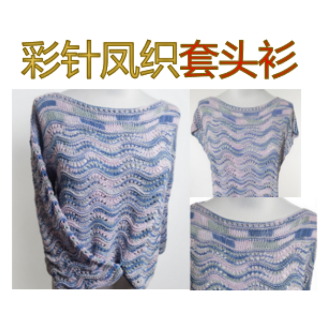 彩针凤羽套头衫(视频教程)