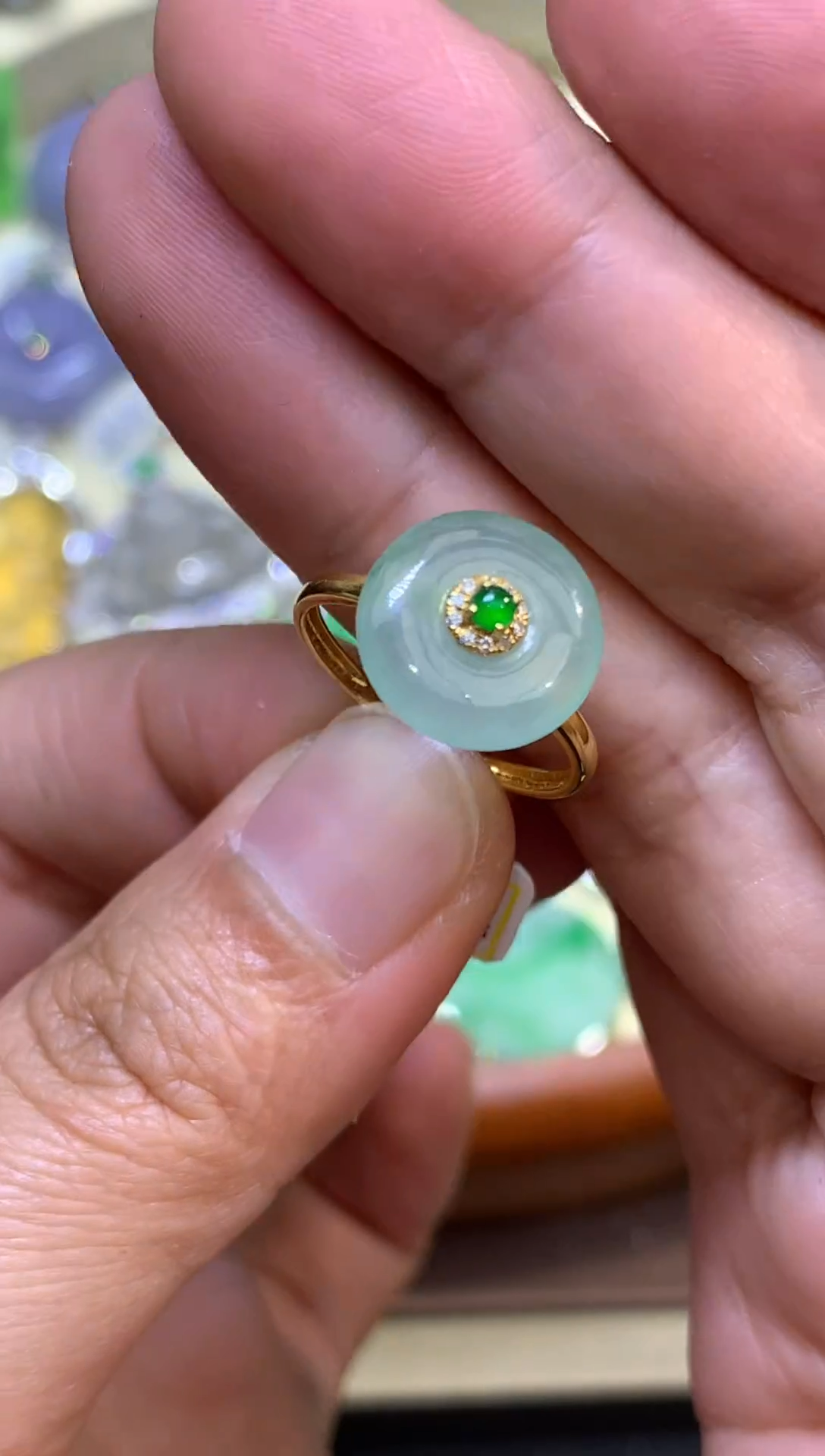 【闪购商品】翡翠颈饰18K金镶嵌111111111