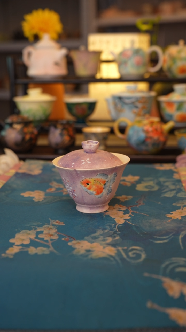 【闪购商品】紫麟系列 二才盖碗