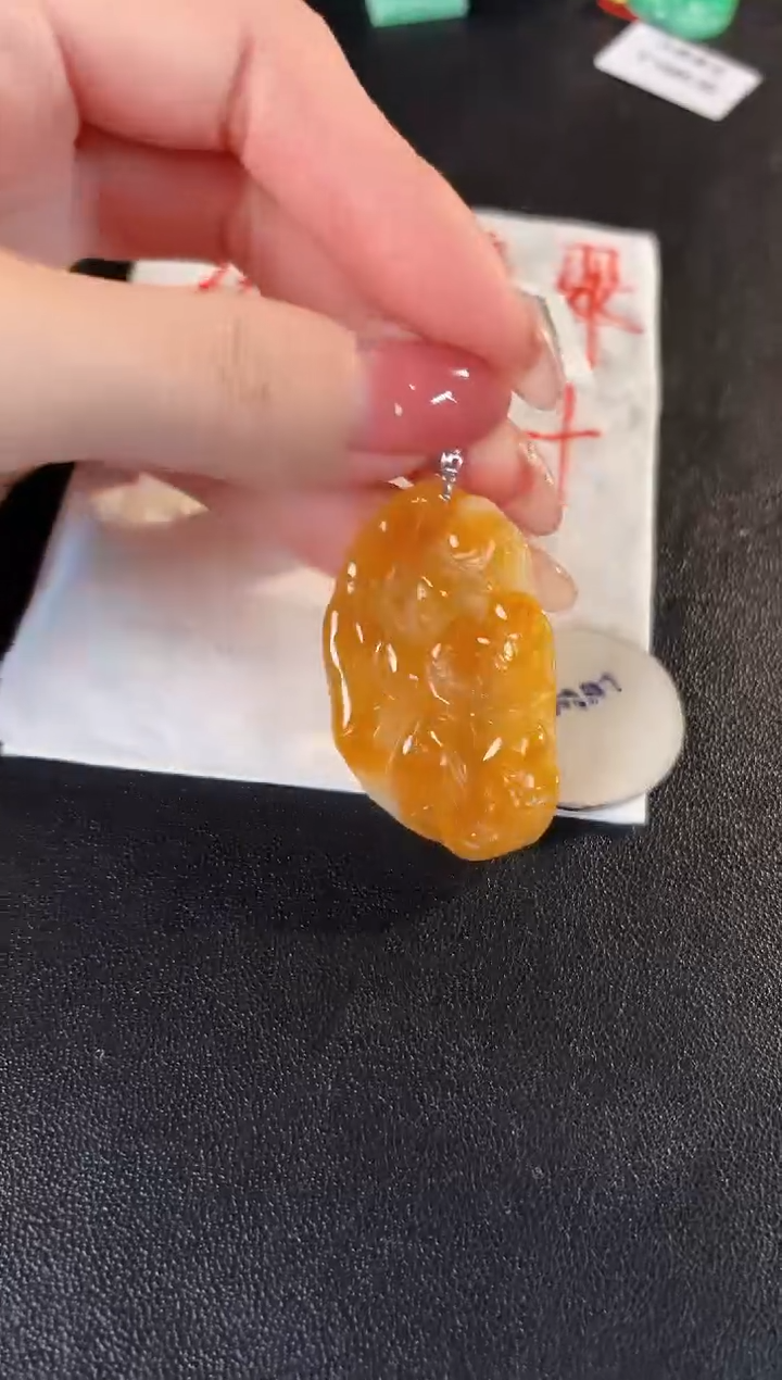 【闪购商品】翡翠颈饰18K金镶嵌缅料A货/支持复检/一件