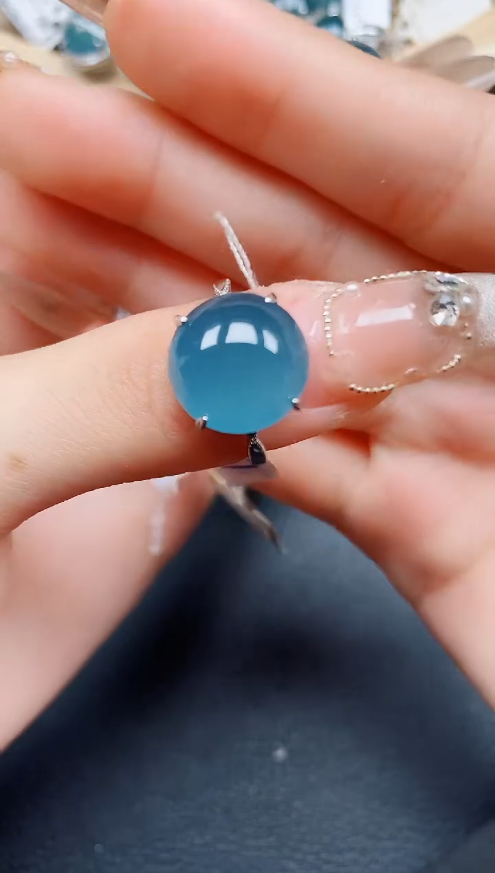 【闪购商品】翡翠戒指银S925镶嵌翡翠