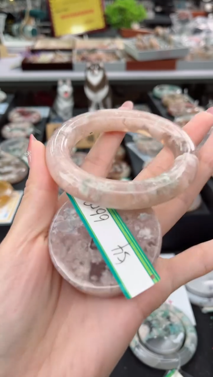 【闪购商品】石英质玉手镯未镶嵌圈54口（赠品镯心）6609