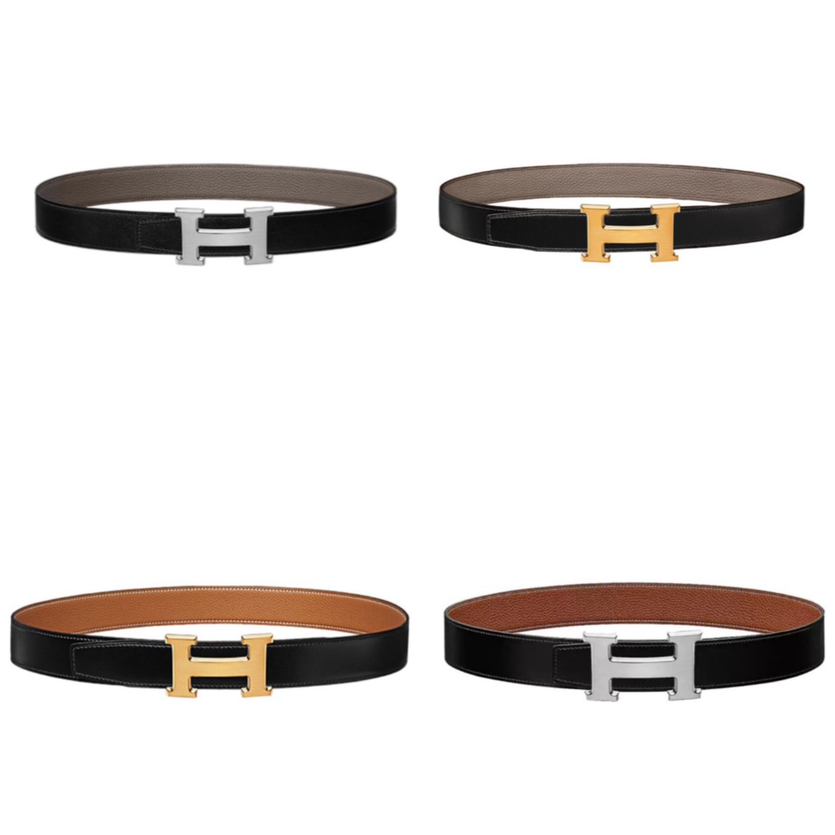 未使用 Hermes/爱马仕 【jessie】双面腰带 32mm腰带