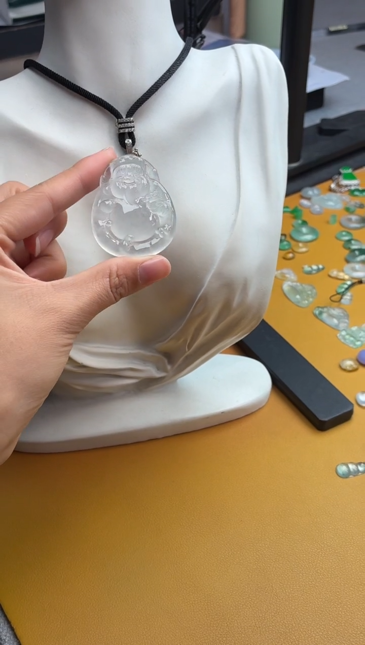 吊坠(不含链)未镶嵌翡翠43 财神 44.4 36.7 6.2