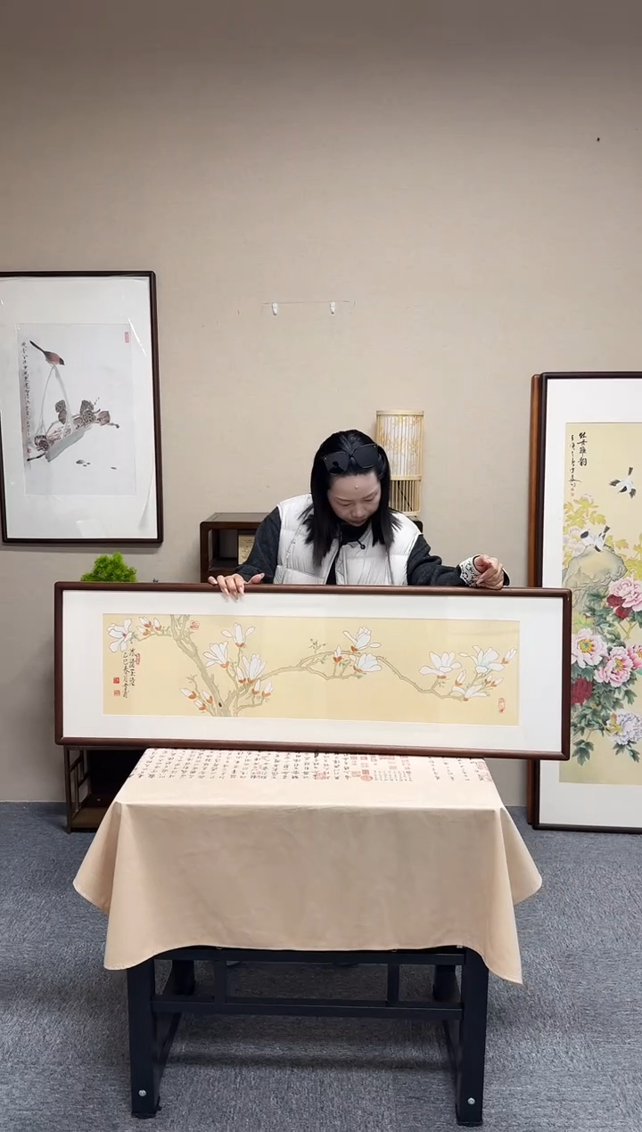 书法xw15玉兰-40*123尺寸手绘同款