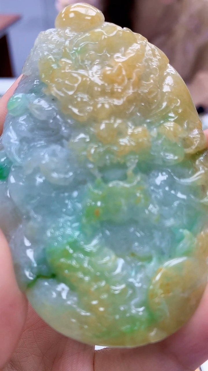 定制翡翠未镶嵌0**74829xx-毛货挂件21
