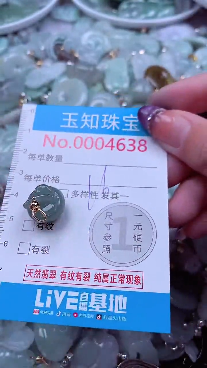 翡翠未镶嵌吊坠(不含链)4638