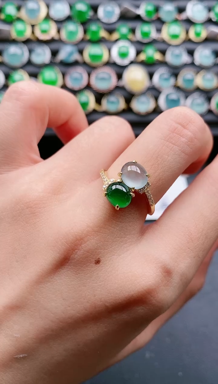 【闪购商品】翡翠戒指银S925镶嵌1111111111111