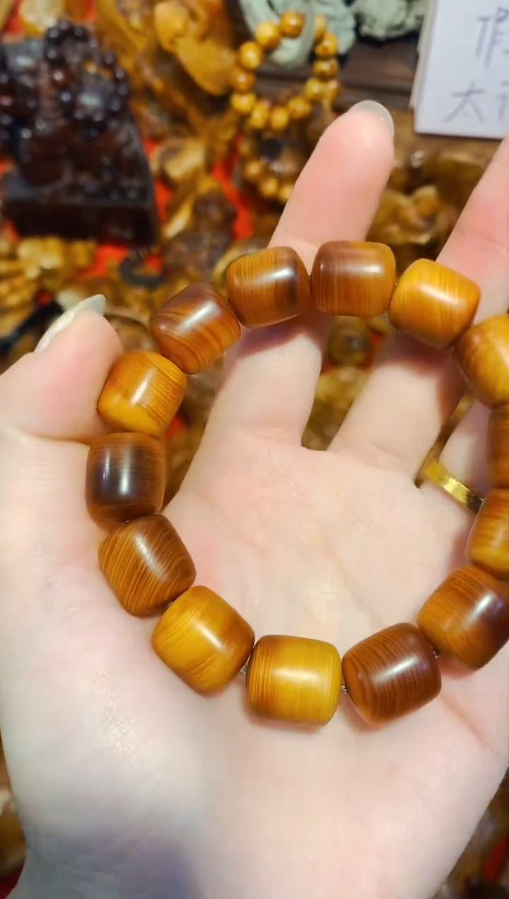 柏木（崖柏）筒单条北太行崖柏手把件手串