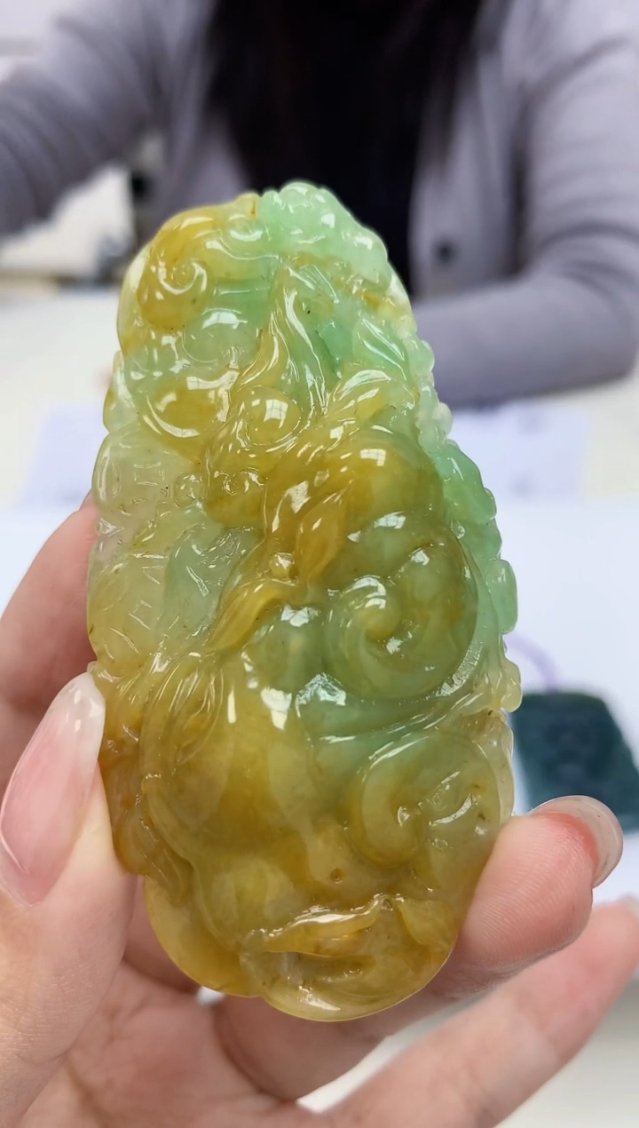 【闪购商品】定制翡翠未镶嵌4852kk-毛货挂件57