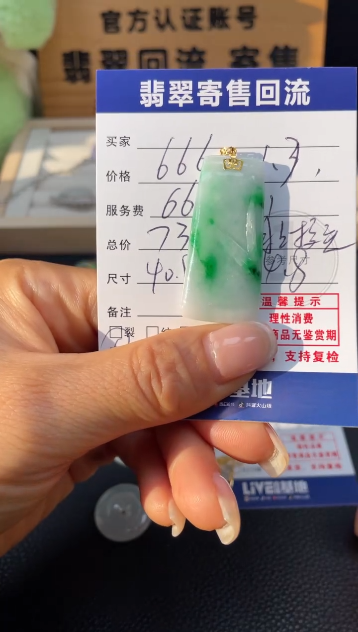 颈饰18K金镶嵌翡翠10152906