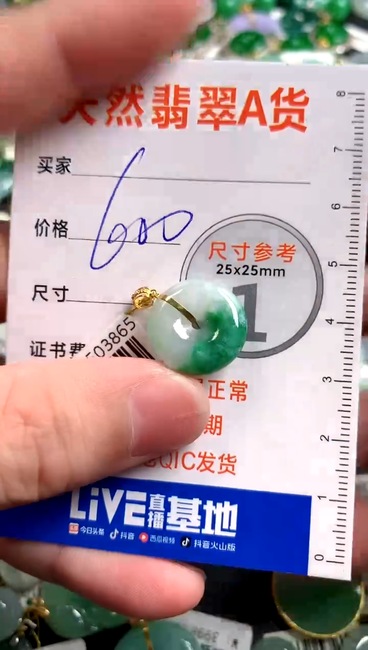 【闪购商品】翡翠颈饰18K金镶嵌0664883194