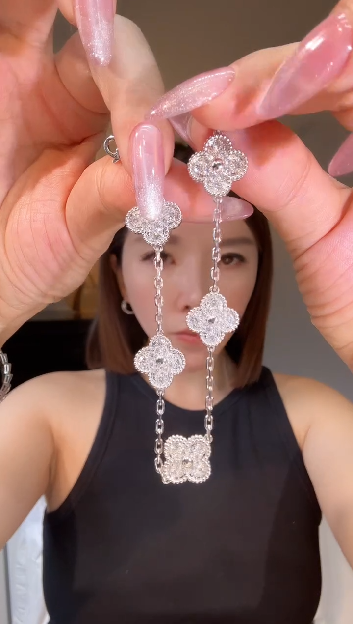 【闪购商品】钻石手链18K金镶嵌满钻K白五花