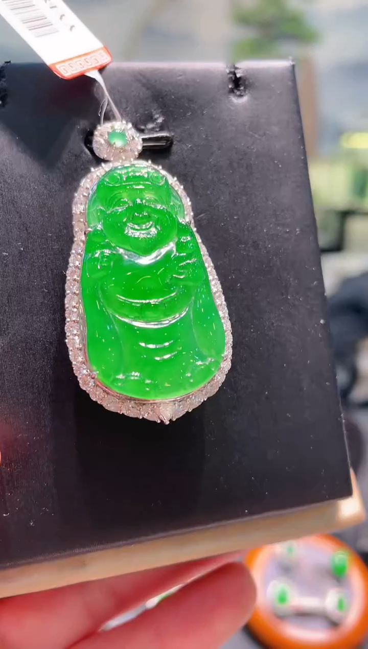 【闪购商品】翡翠颈饰18K金镶嵌A53天然A货翡翠