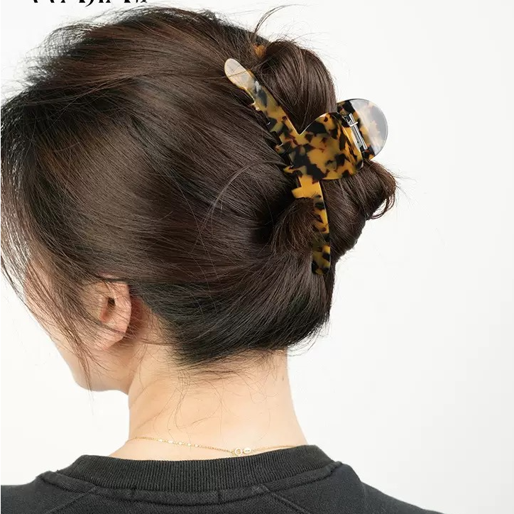 13cm法式高端醋酸加厚高级发量少抓夹鲨鱼夹轻奢盘发夹高级感抓夹