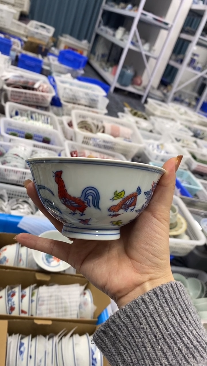 景德陶瓷茶具餐具饭碗口径12.5