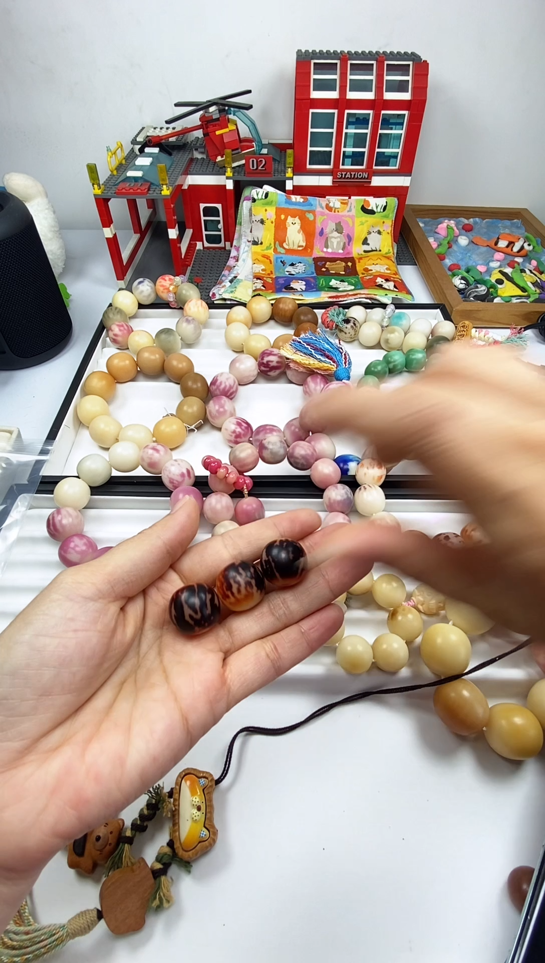 手串菩提根/象牙果༺****༻手工干磨卡18