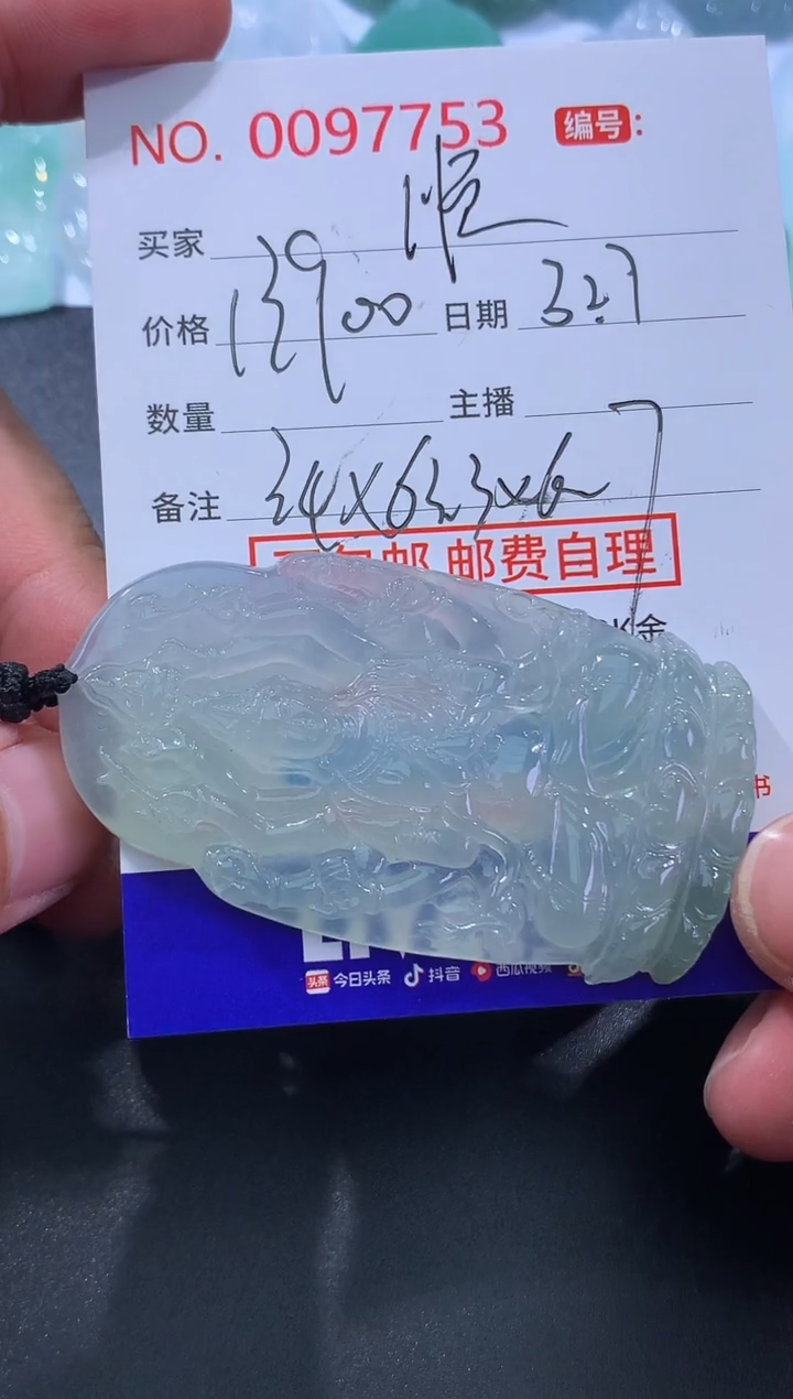 翡翠未镶嵌颈饰顺