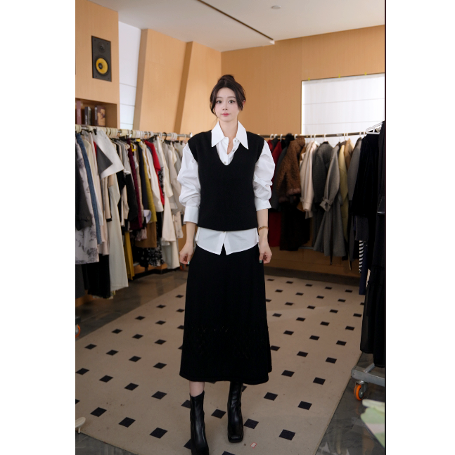 清 高品质时尚百搭马甲短外套2DMFF1373