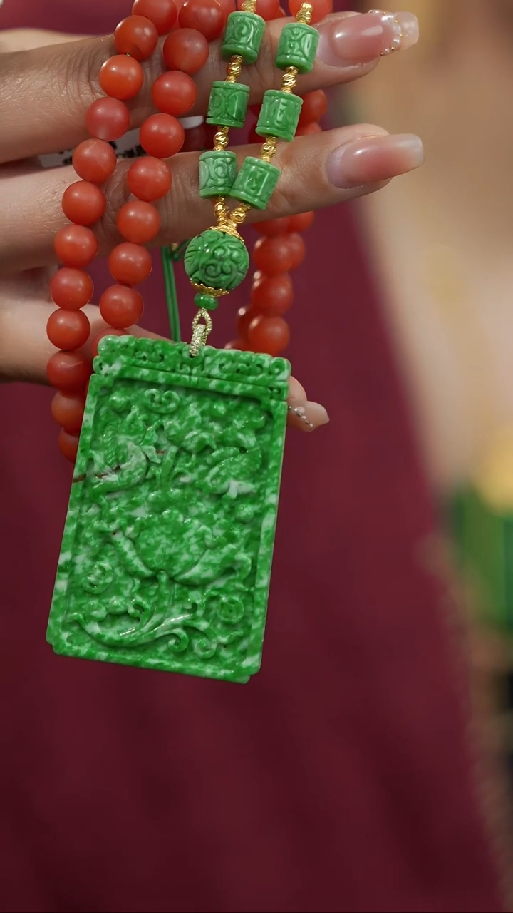 【闪购商品】翡翠颈饰18K金镶嵌@YLG02011357@