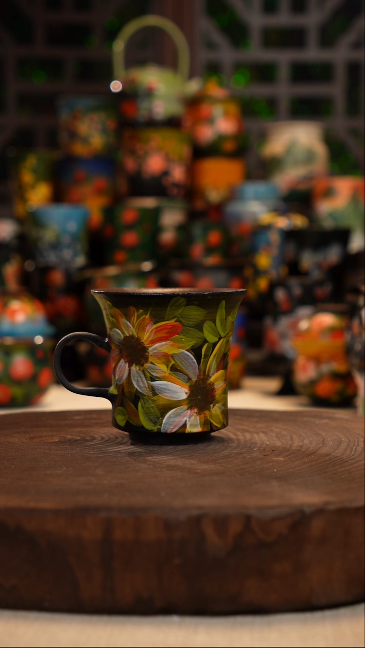 油画    釉下彩   杯子