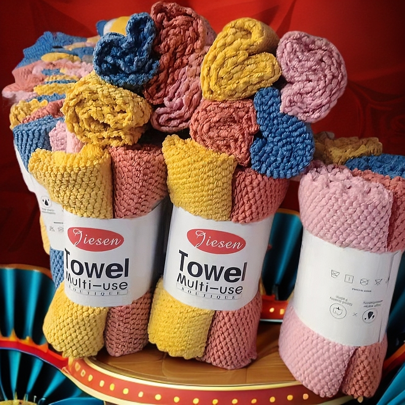 俄罗斯全进口抹布家用吸水多色套装柔软优质洗车超细毛线棉线手工