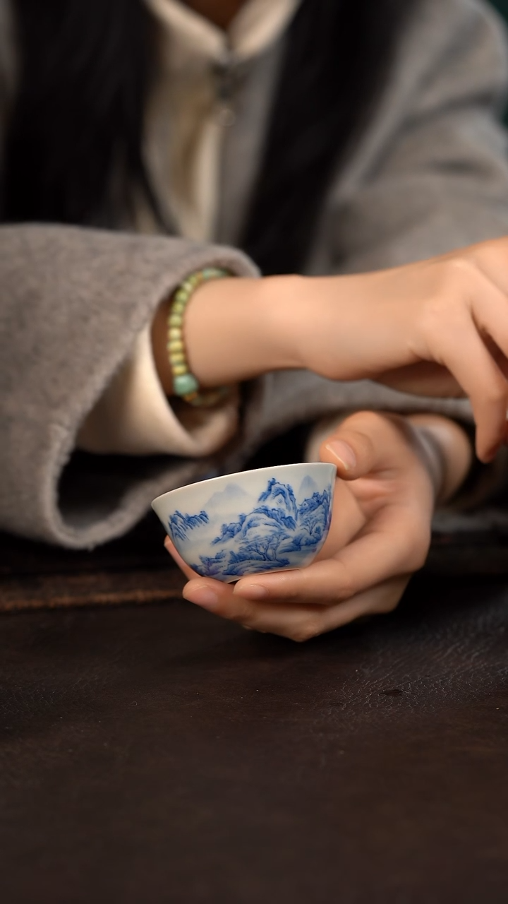 【闪购商品】杯聚澜堂山水小鸡缸杯