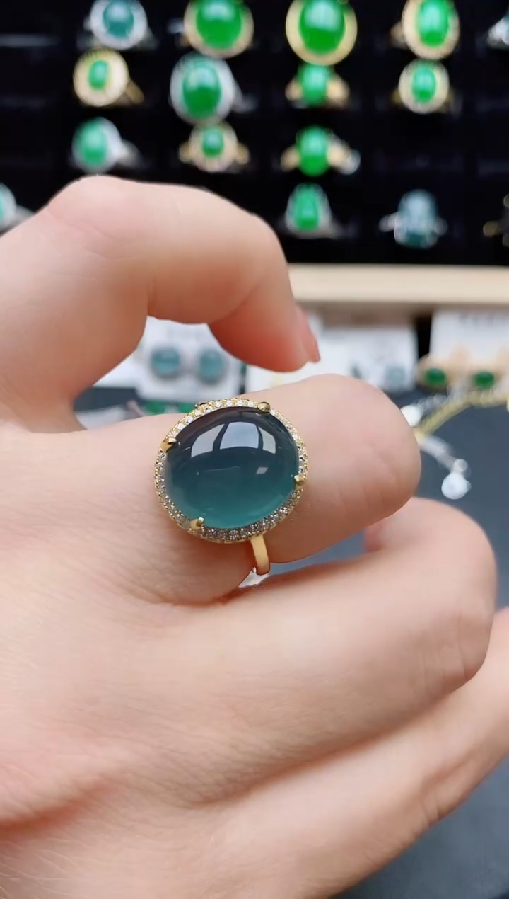 【闪购商品】翡翠戒指银S925镶嵌21221