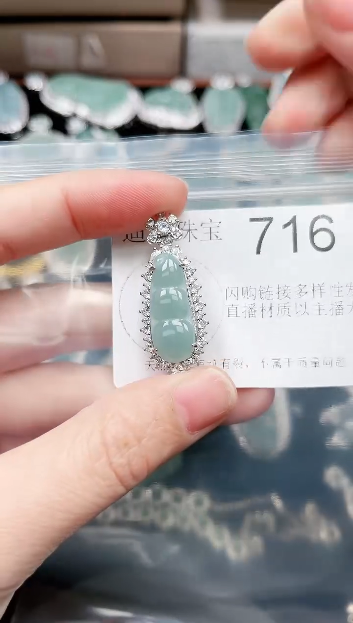 【闪购商品】翡翠颈饰未镶嵌赠皮绳716