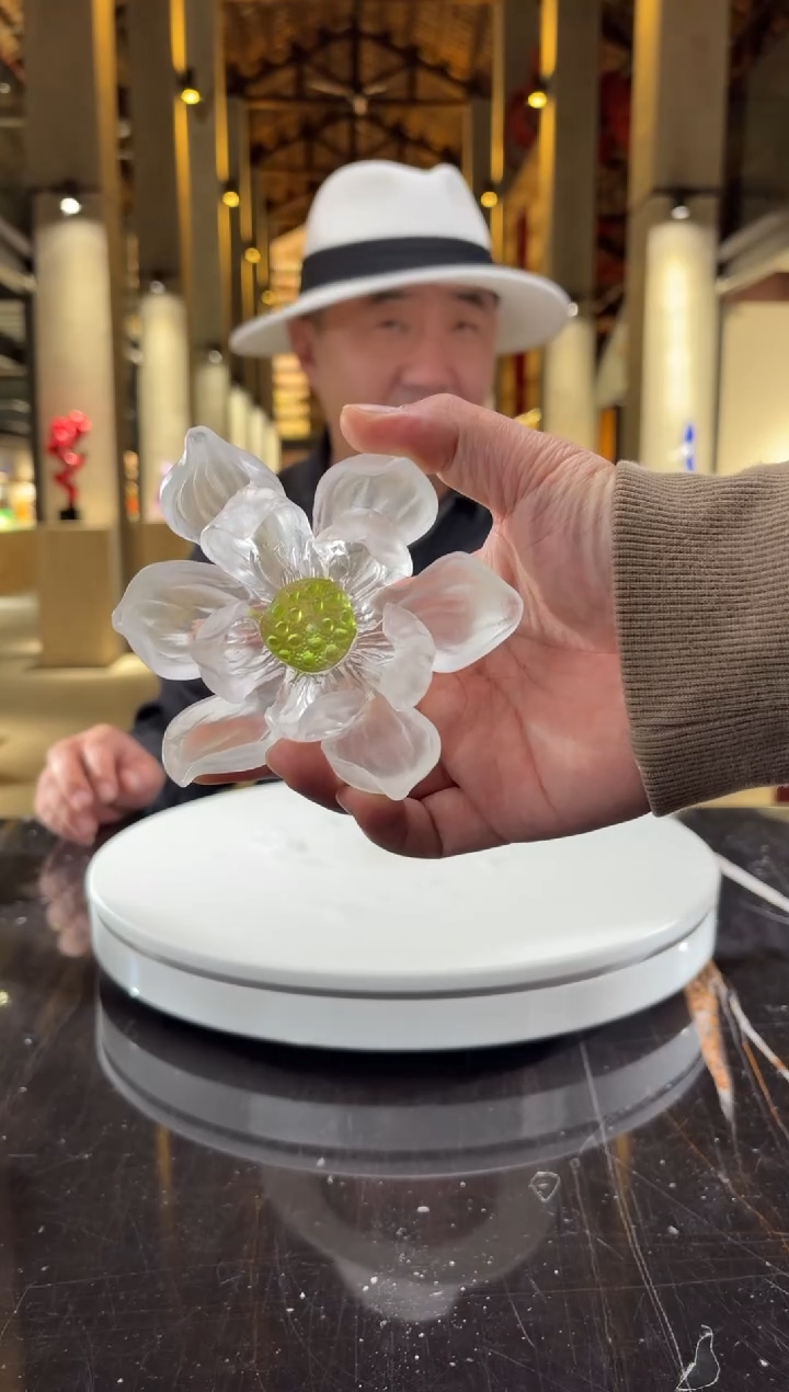 摆件爱*者0601011-1夏荷香插艺术琉璃摆件